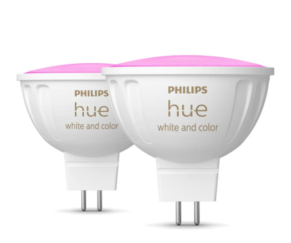 Inteligentne oświetlenie Philips Hue Hue White and color ambiance Żarowka MR16 GU5.3 400 lm 2szt. 8719514491649